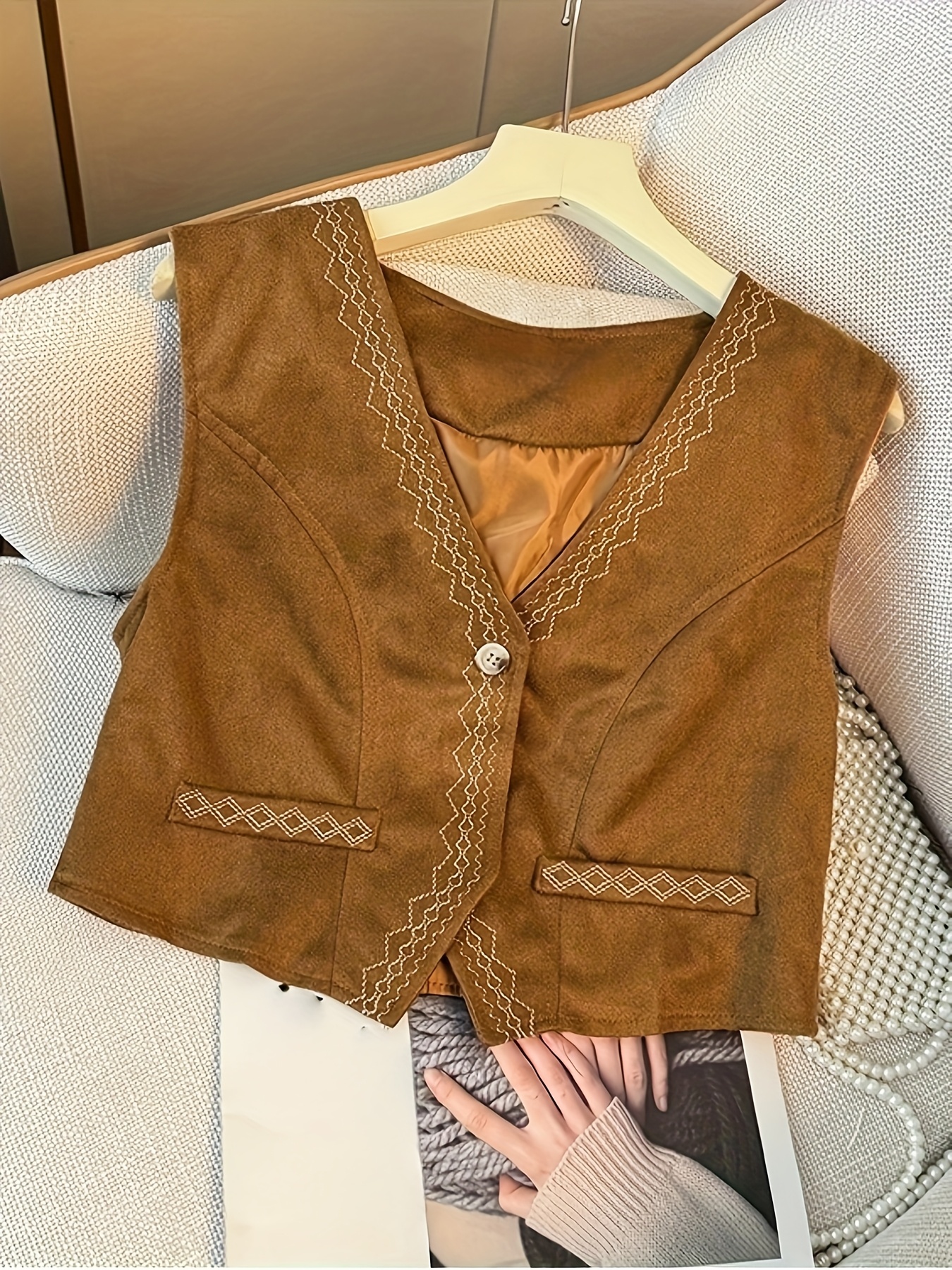 Retro Cowboy Weste Für Jungen - Western Style Mit V-Ausschnitt Größe 128