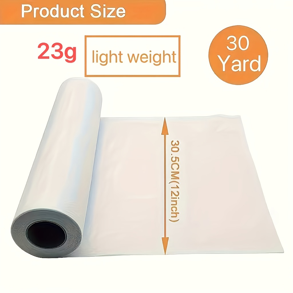TEMU 1pc Lightweight Acrylic Fusible Webbing, 30cm X 14m - Easy To Trim, Ideal For Crafts, Sewing Projects, And Home Decor, Sewing Essentials |