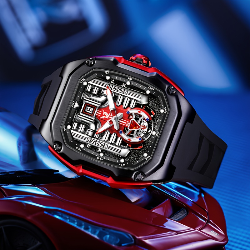 Automatic Quartz Glow-In-The-Dark Track Chronograph Watch