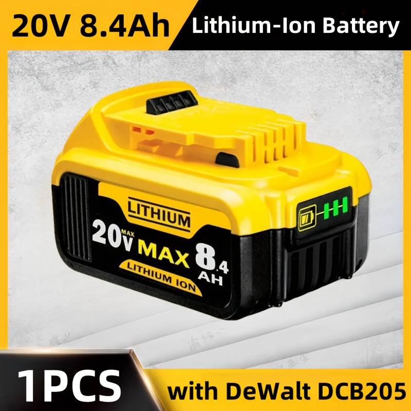 2-Pack 20V 5.0Ah Batteries & Charger Compatible With DeWalt 20V Tools – Replacement For DCB206 & DCB105