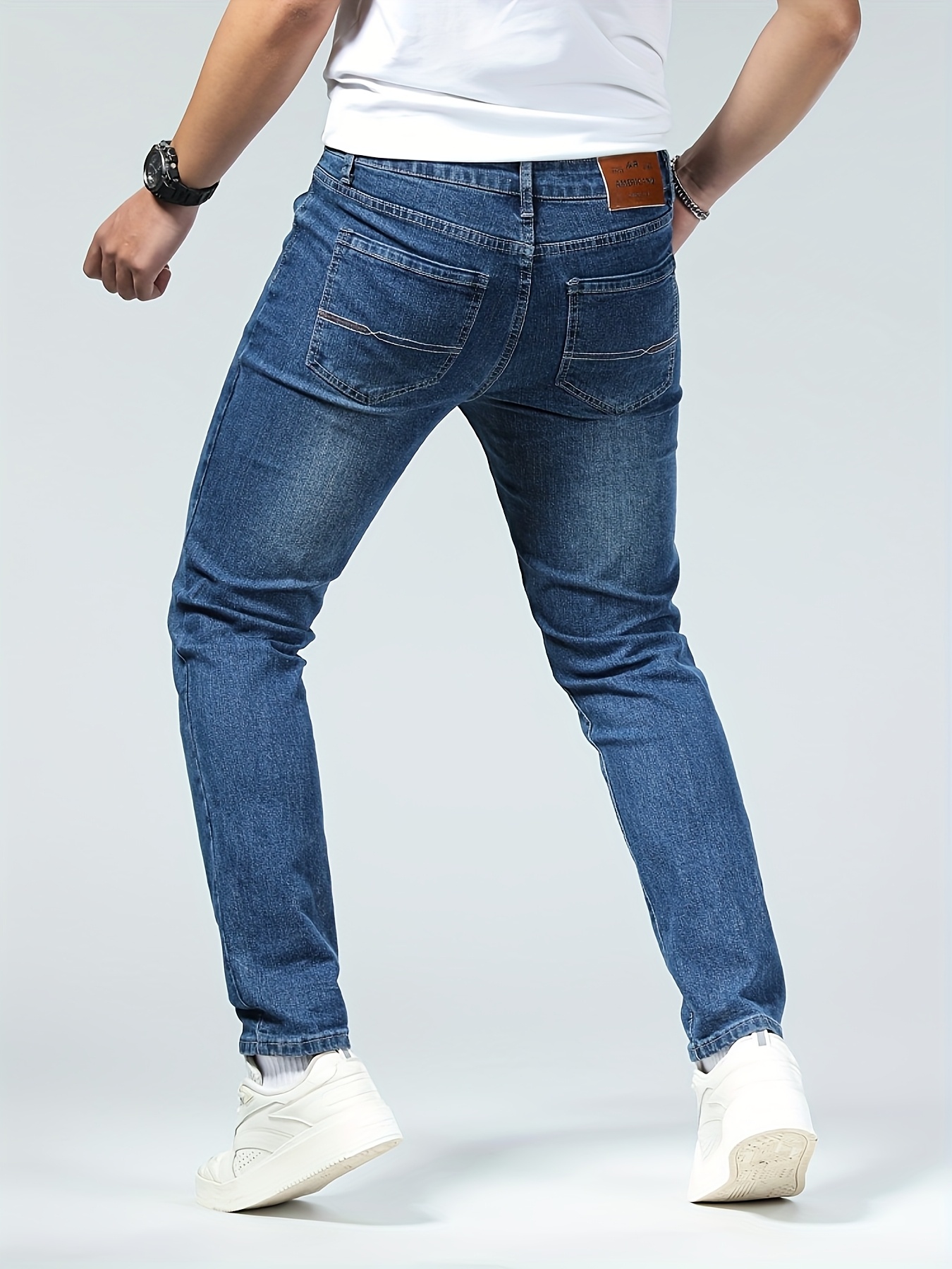 heren casual jeans comfortabel lichtgewicht Temu Netherlands