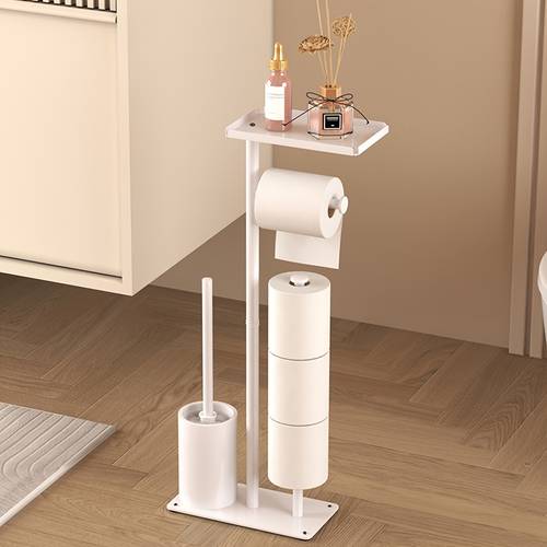 1pc freestanding toilet paper holder with storage self wrought bathroom accessory for tissues rolls toilet paper dispenser living room christmas halloween gift decoration christmas decorative storage for toilet paper or tissues