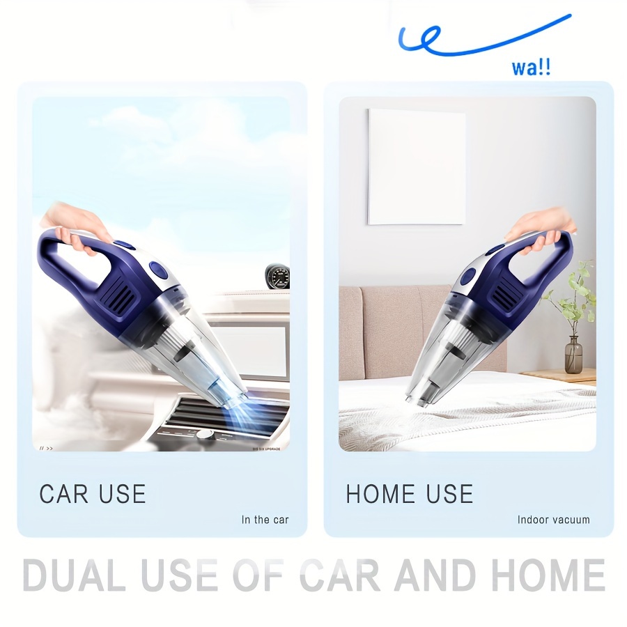 Powerful 5000pa Cordless Handheld Car Vacuum Cleaner with USB Charging for Cars, Homes, and Pet Hair Removal