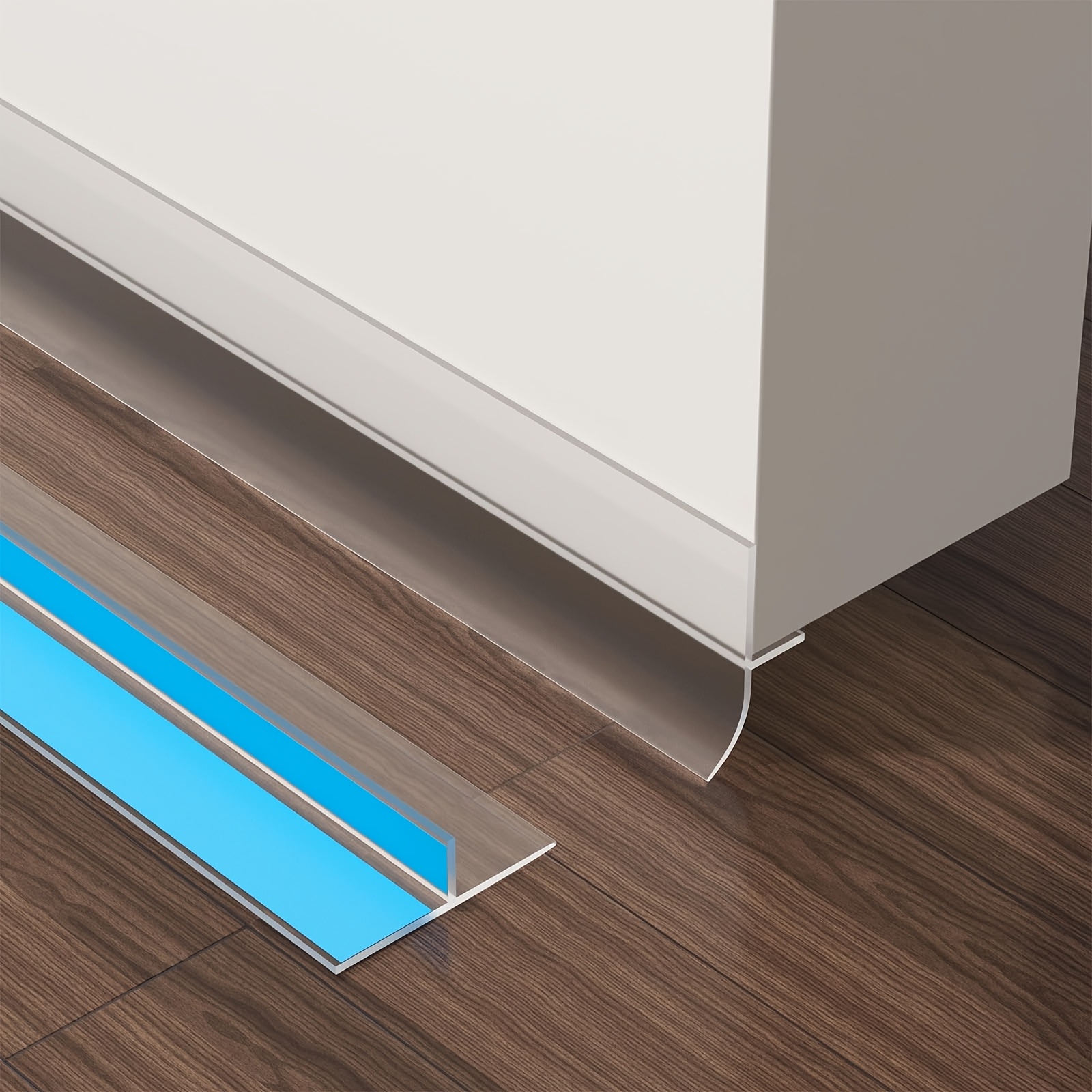 Silicone Door Draft Stopper - T-shaped Weather Stripping For Doors And Windows, Self-adhesive Seal (1.97in X 39in)