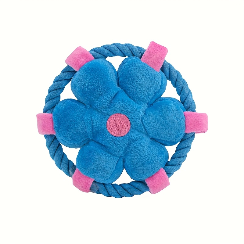 E-shop Robustes Anti-Erstickungs-Kau-Spielzeug für Hunde, Weiches Seilring-Design für interaktives Spielen, ideal zum Fangen und Ziehen sowie zur