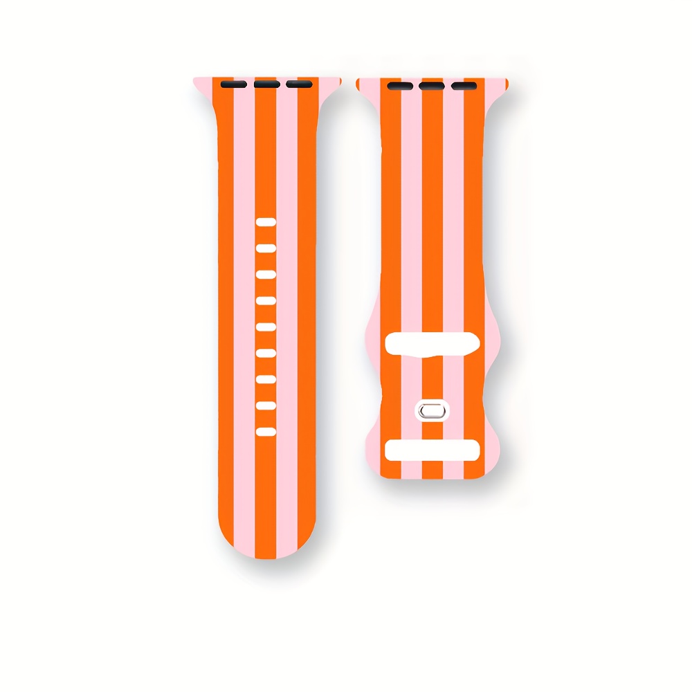E-shop Modisches lebhaftes orange-pink gestreiftes Silikon-Armband im Themen-Design, speziell für Sportbegeisterte entworfen, voller Energie/geeignet
