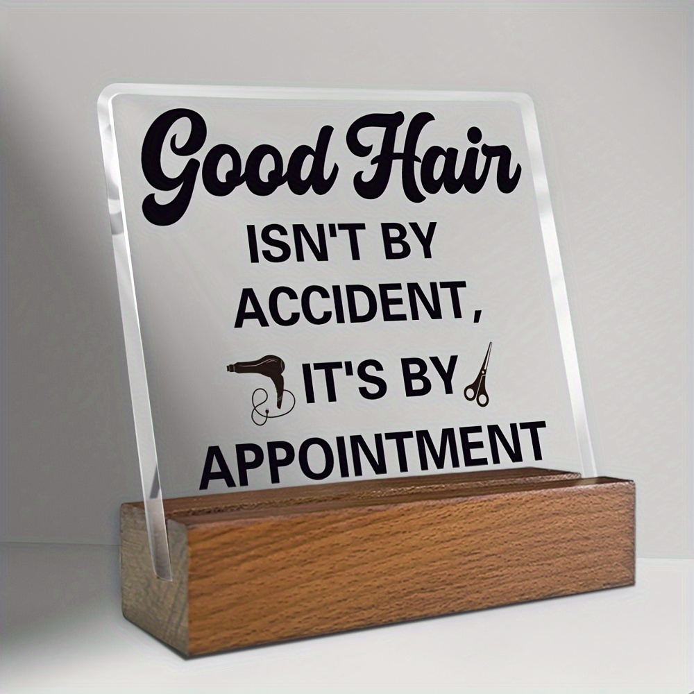 

1pc Acrylic Table Sign - Stylish Decoration - Inspirational Quote " Is Not An Accident, An " - Perfect Gift For Hair , Barbers, And - New Year And Thanksgiving Gift Idea, Thanksgiving, Room Decor