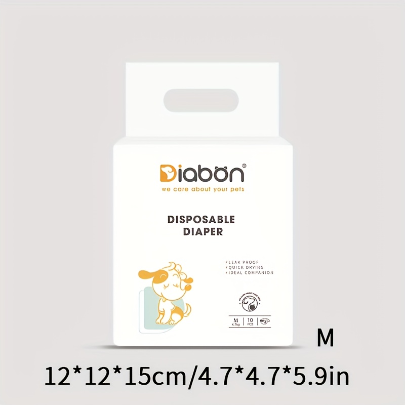 TEMU Best-selling Pet Dog Diapers, 10pcs Daily Set, Exquisitely Designed And Beautiful, Scale Pattern Small Dog Diapers, Washable Female Dog Diapers