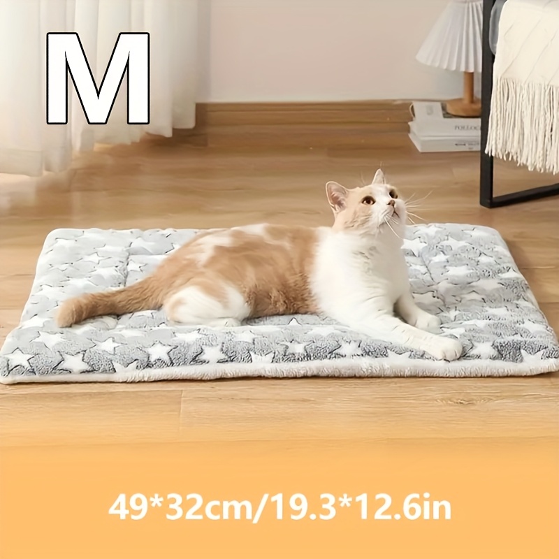 Image of 1pc Winter Warm Thickened Pet Heating Pad, Cat And Dog Bed Warmer Mat, Soft Fabric Easy To Clean, Suitable For Small And Medium Dogs, Home And Car Use Blanket, Sofa Cushion, No Electricity Required