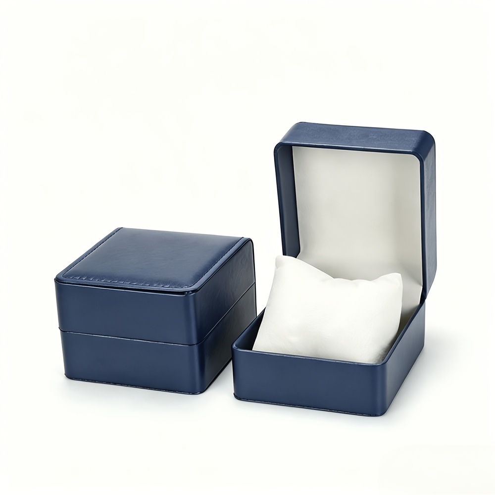 TEMU Boîte à montres en PU mat, boîte de rangement carrée pour montres et bijoux pour des montres et accessoires