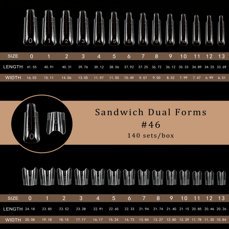 E-shop Neue Sandwich Nagelform mit Basisform und Schlitz für einfache Fixierung der Nagelform; Obenform mit integriertem Griff für einfache Bedienung;
