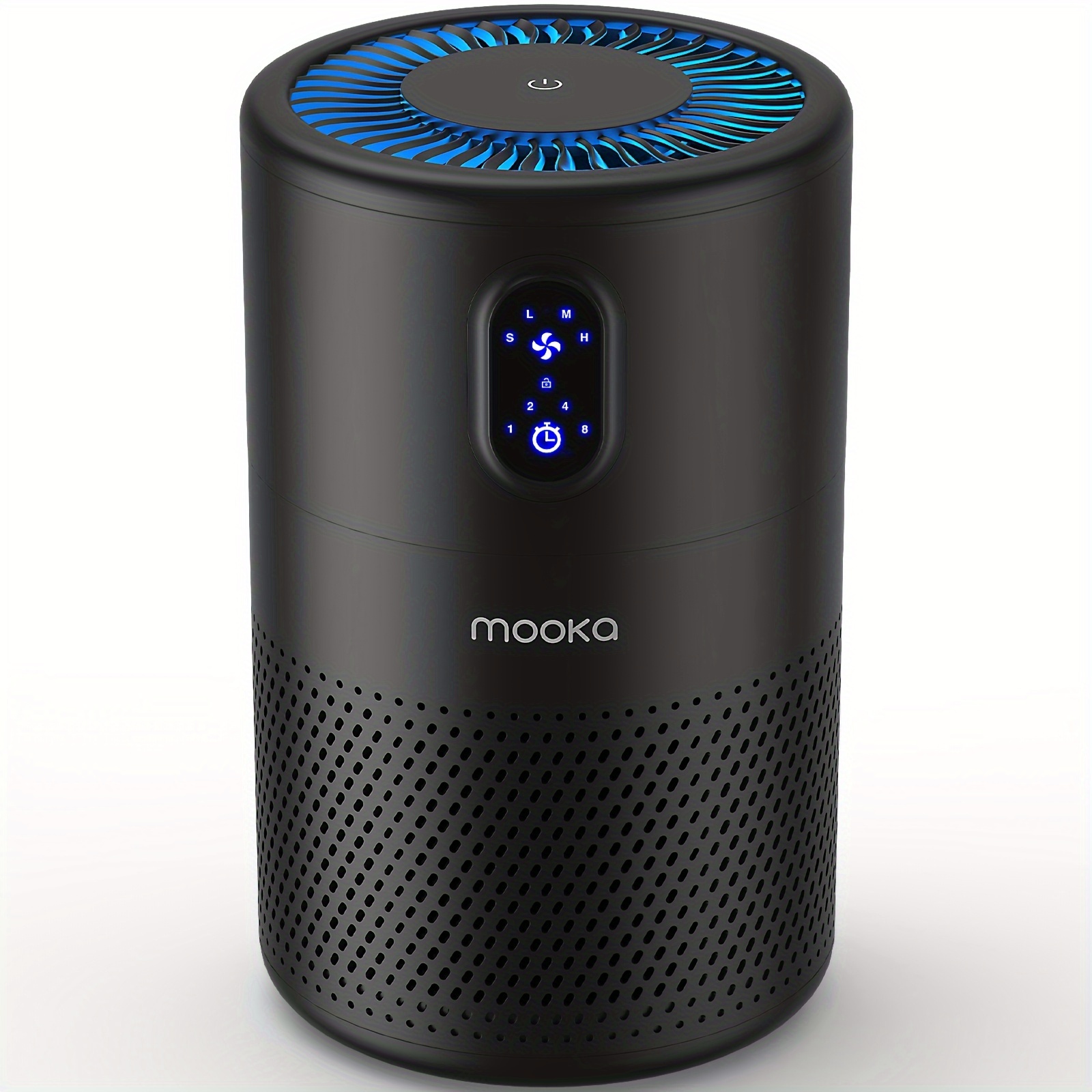 

Mooka Air Purifiers For Home Large Room Up To 1076ft, H13 True Hepa Air Filter Cleaner, Odor Eliminator, Remove Smell Dust Pollen Pet Dander, Led Light (available For California)-black