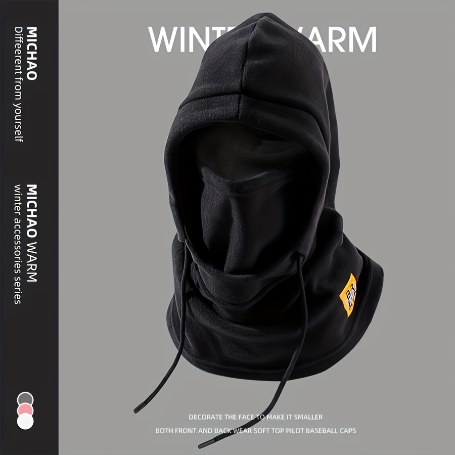 TEMU Elementdefender, Versatile Balaclava - Windproof & Warm, For , Cycling & Hiking |, Polyester