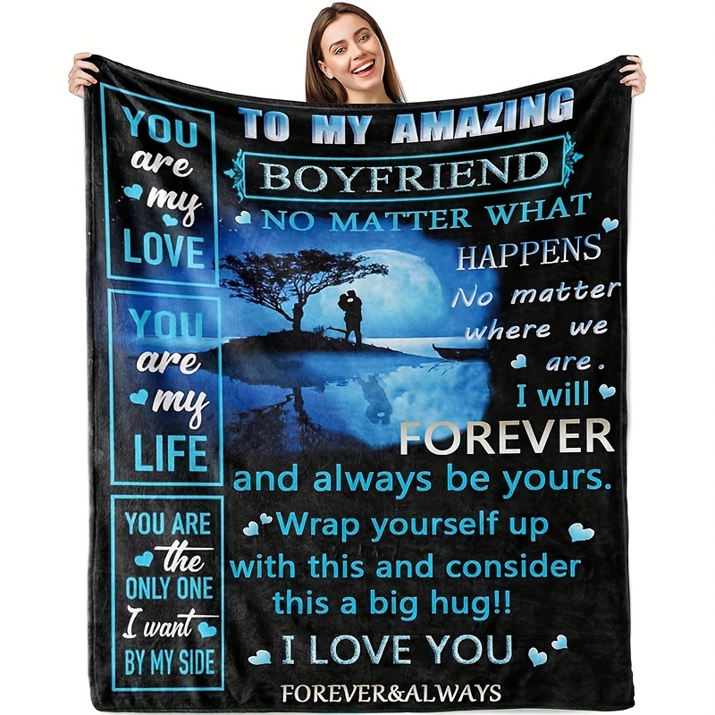 

& Throw Blanket - Perfect Gift For Boyfriend, For Couch, Bed, Office, And Travel, Cozy Blanket