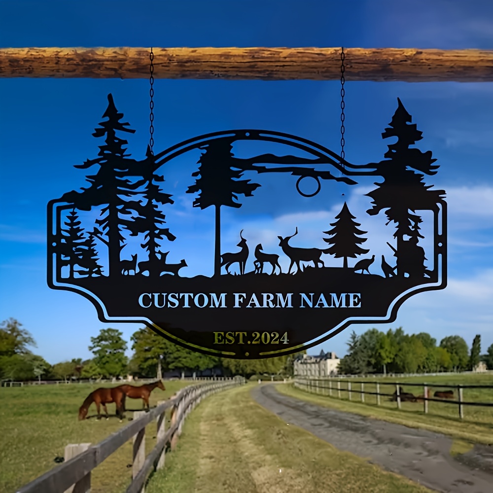 

Nature Embraced, Custom Deer Metal - Personalized Name , Outdoor Decor For Camping & Home Gifts