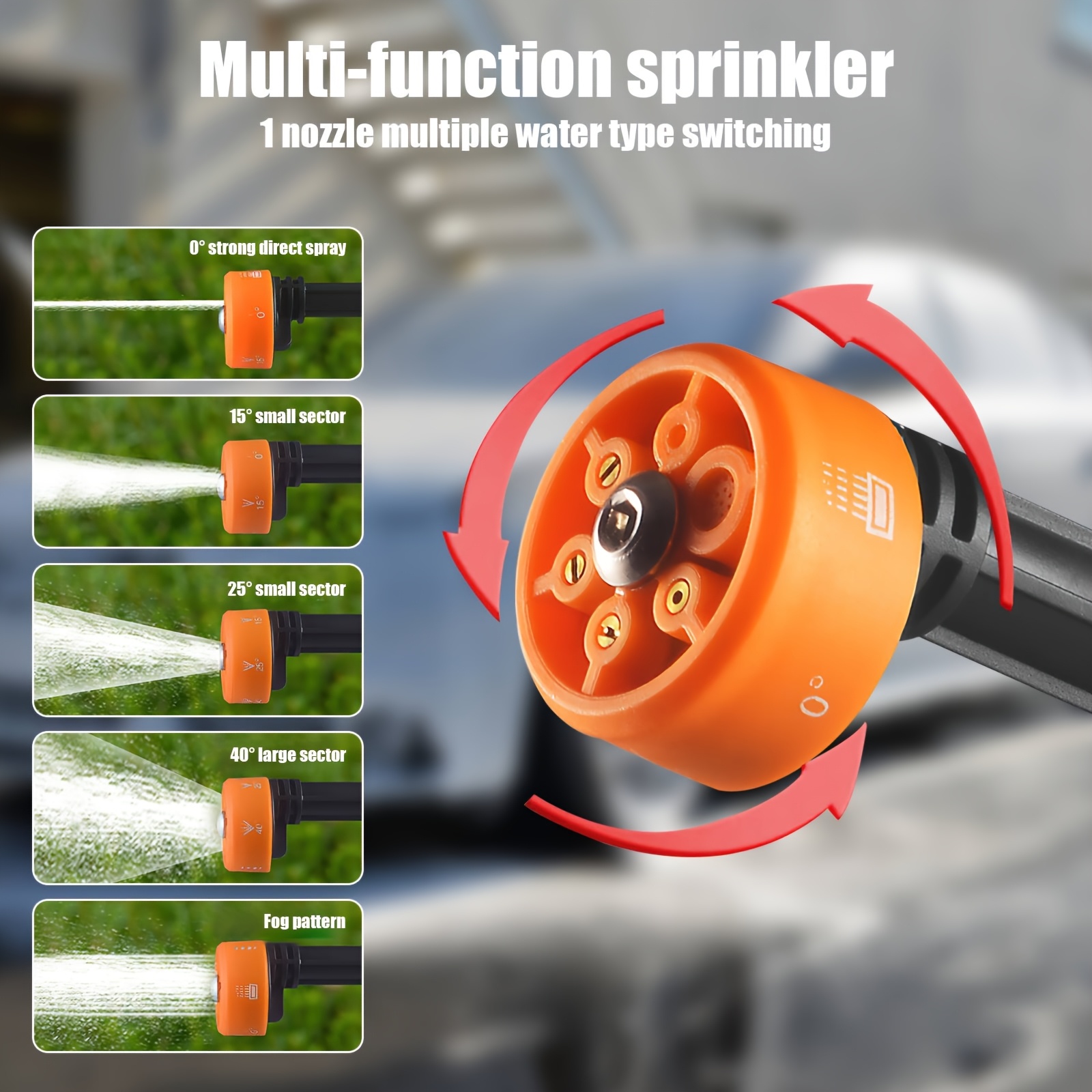limpa-eletrodomésticos sem fio com 6- , 2 velocidades ajustáveis, bateria de lítio recarregável de 1500mah, pistola de para jardim e lavagem de , material abs, de espuma, de e acessórios detalhes 3