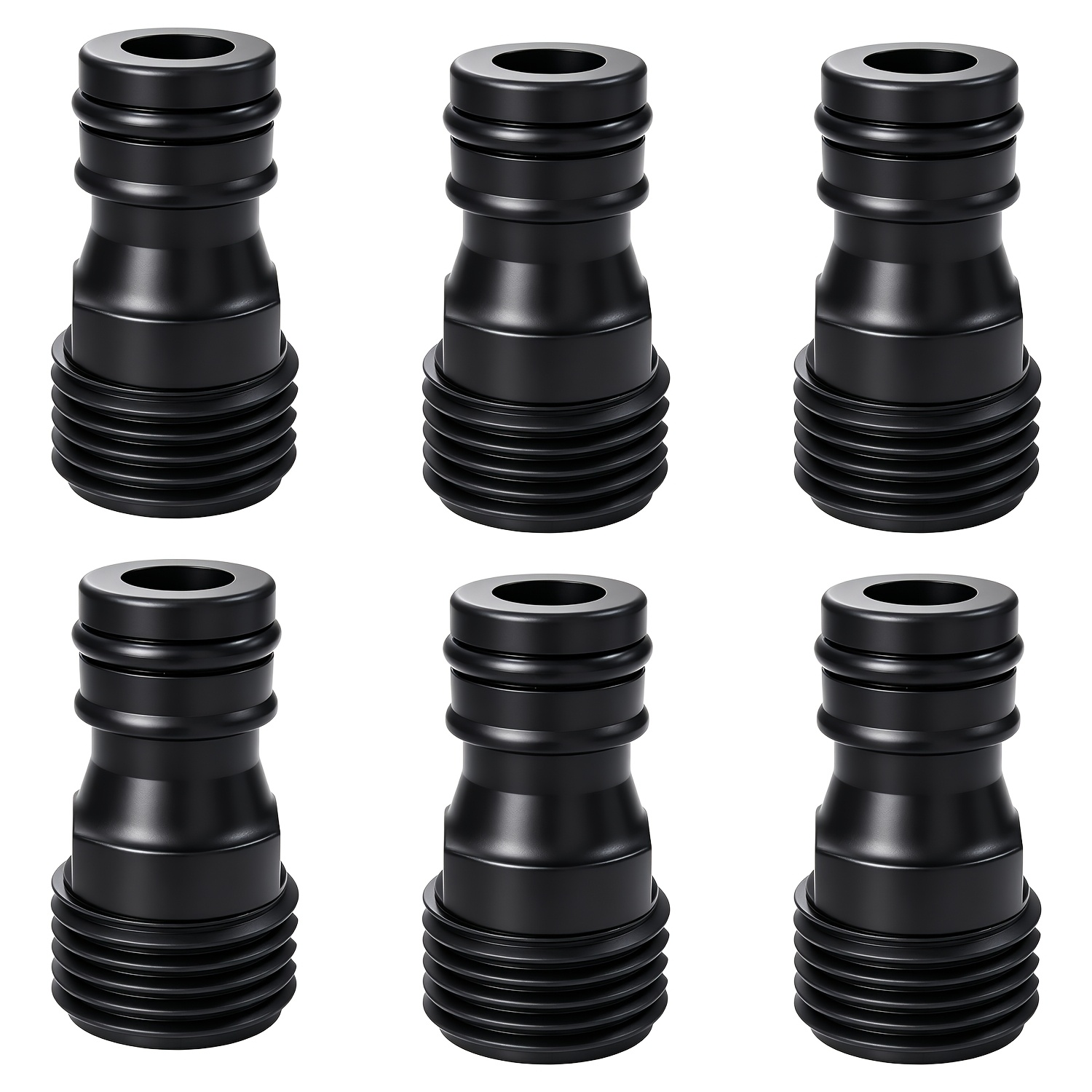 Image of 6pcs 1/2inch Bsp Threaded Water Hose Adaptor,water Pipe Quick Connector,fitting Garden Irrigation System Parts Adapters - Made Of Plastic, Universal In Europe And America