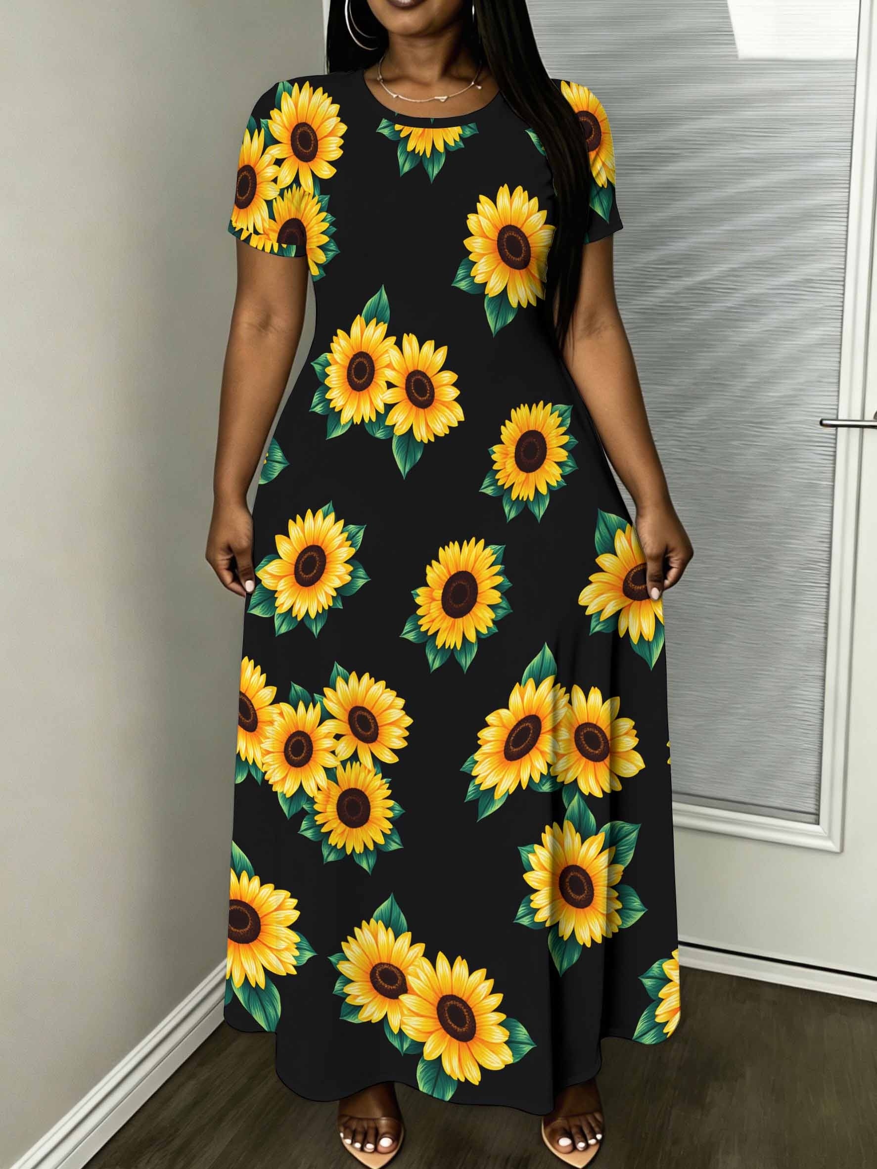 sunflower check long sleeve maxi dress The Sunflower Dress  Sister Jane