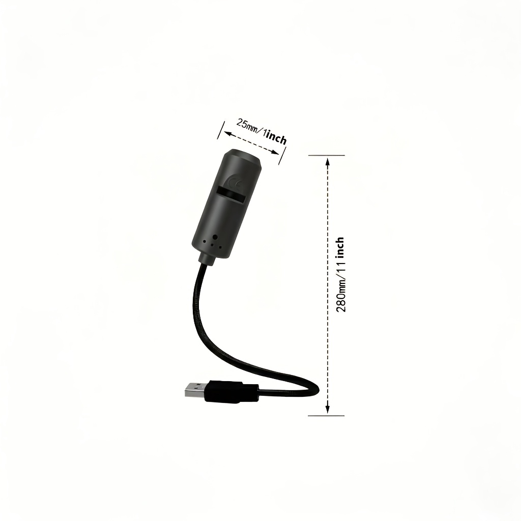 Alternative view of Lámpara proyector USB de luna con patrones creativos PE