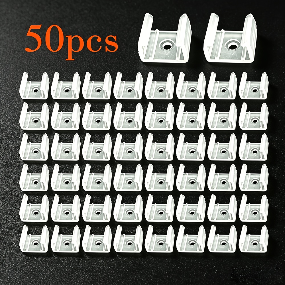 50pcs Flexible Led Strip Light Fixing Clips (no Screws) For 8-20mm Plastic Neon Tube Soft Light Holder Base