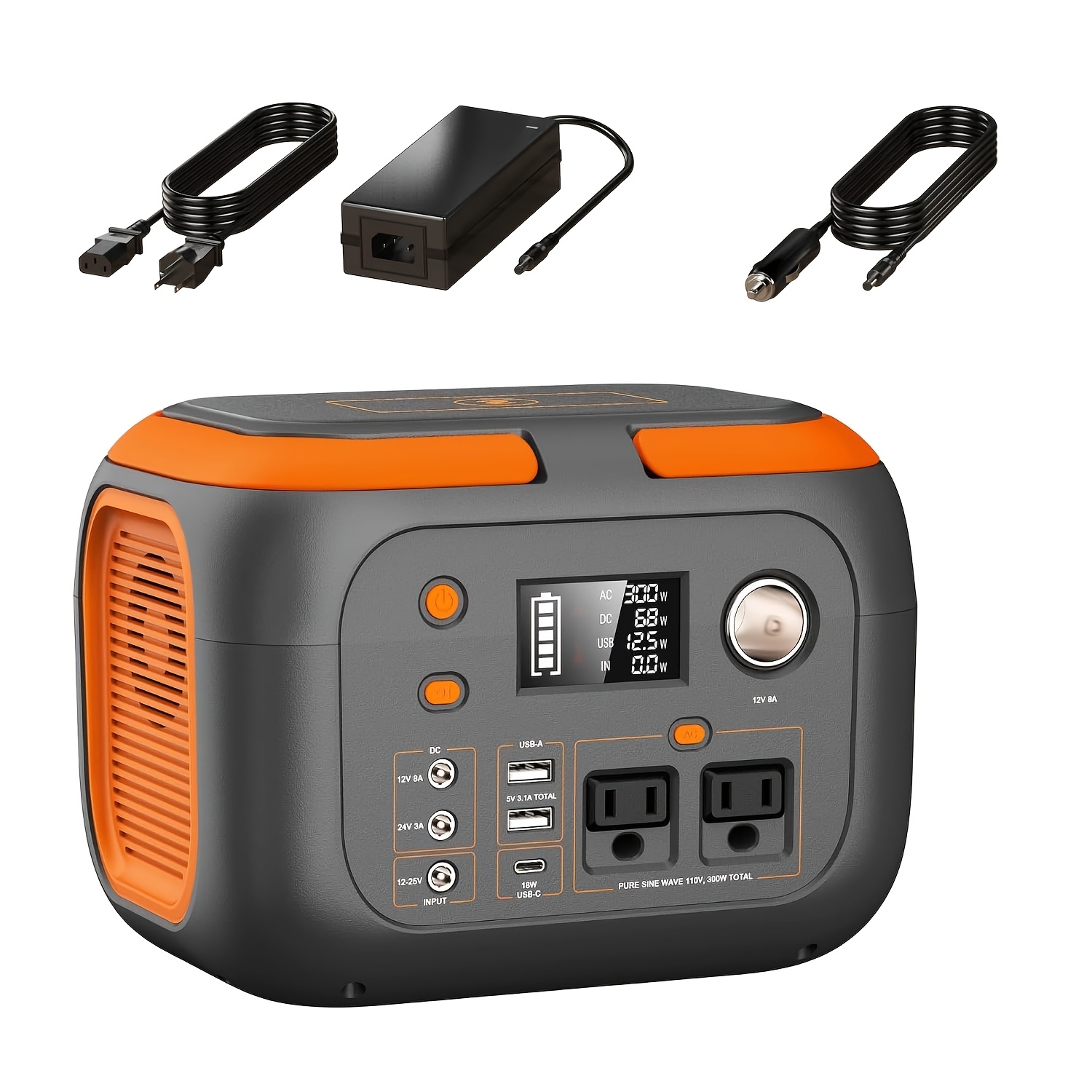 300W Portable Power Station Solar Generator