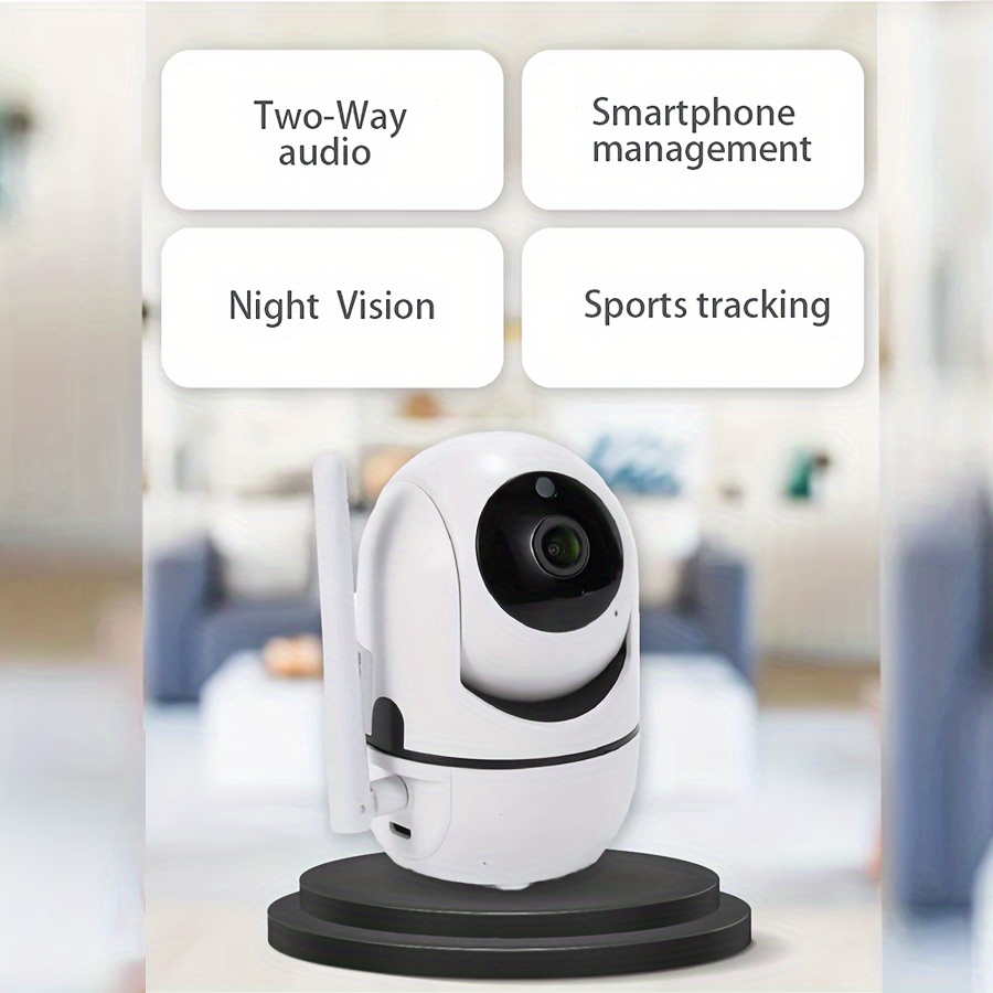 2.4G Wireless Wifi Security Camera for Home - Smart Surveillance Monitor with 1080p FHD, Night Vision, Two-Way Audio Talk, Remote Panoramic Viewing, Compatible with Smartphones, USB Powered, for Indoor Use, 14+ Age Group (Cloud Storage Optional, Memory Card not Included) details 5