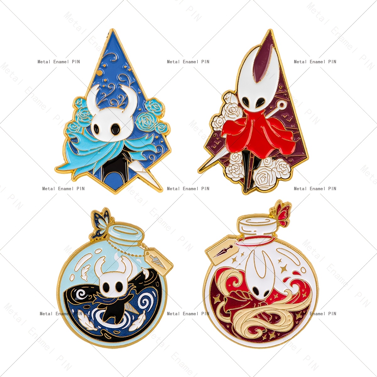 TEMU 4pcs Badges Manga avec Broches Anime pour Femmes Hommes Badges sur Sac à Dos Bijoux Émail Pin Broches Revers Cadeaux Ajouts