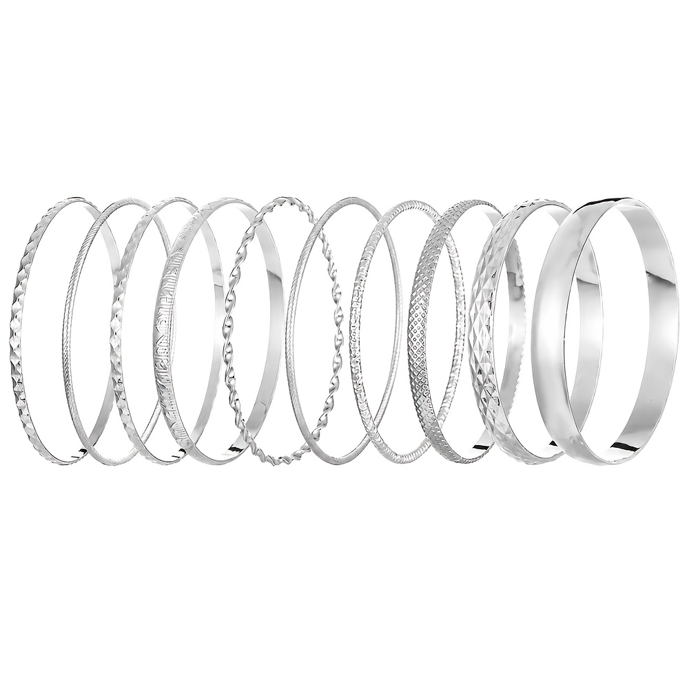 10pc 18K Gold Plated Bracelet Set — Fade-Resistant Gift