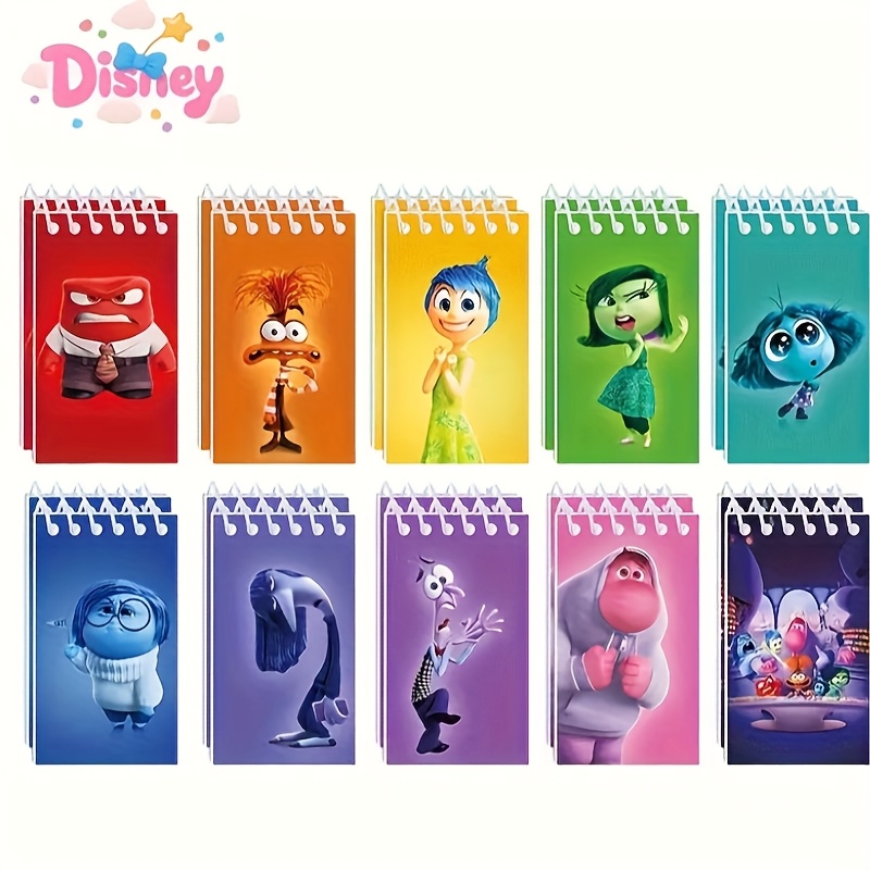 TEMU Random 5pcs Inside Out Themed Portable Stylish Notebooks, Creative Pocket-sized Spiral Notebooks, Perfect Themed Gifts Suitable For
