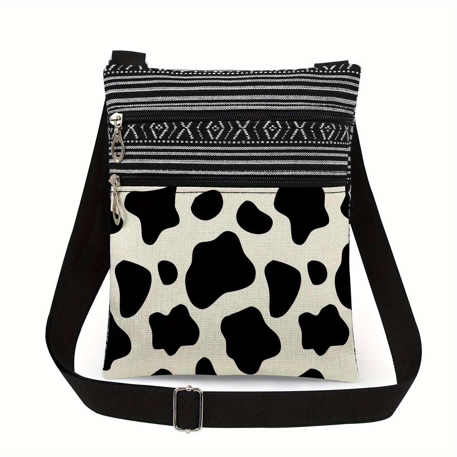 

Cow Block Fashionable Classic Body Bag For Men Women, Stylish Sling Bag For Hanging Out & Daily Commute