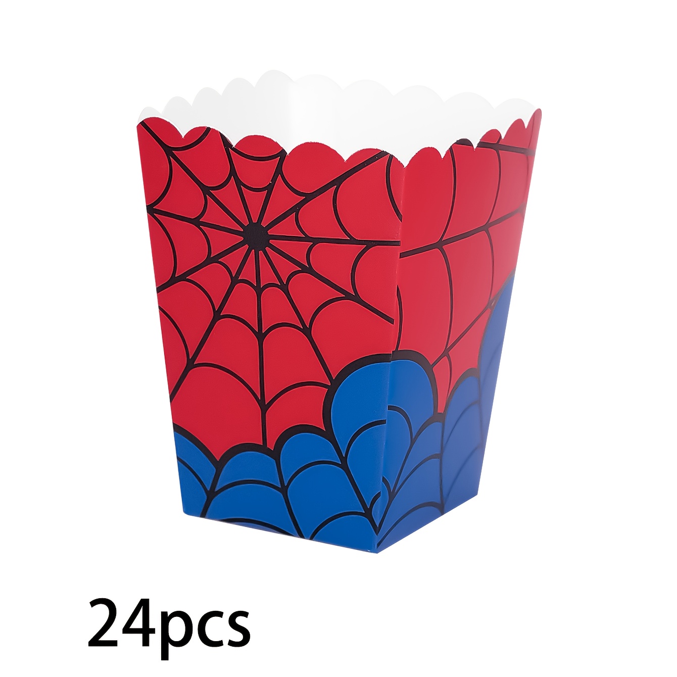 TEMU 6/12/24 pezzi Scatole per Popcorn e Blu, Scatole di Carta Stile , Contenitori Monouso per Snack per Popcorn, Caramelle, , Festa di Compleanno a