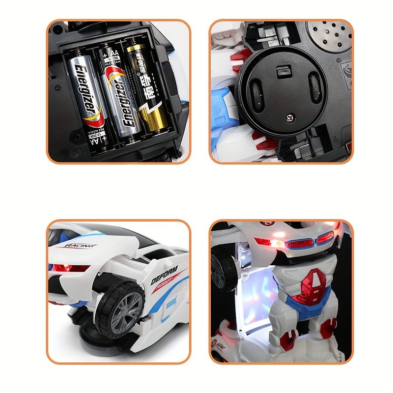 automatic deformation robot car toy car will be a robot car automatic universal avoid obstacles with lights and music birthday gift christmas gift holiday gift not delivery battery halloween gift details 6