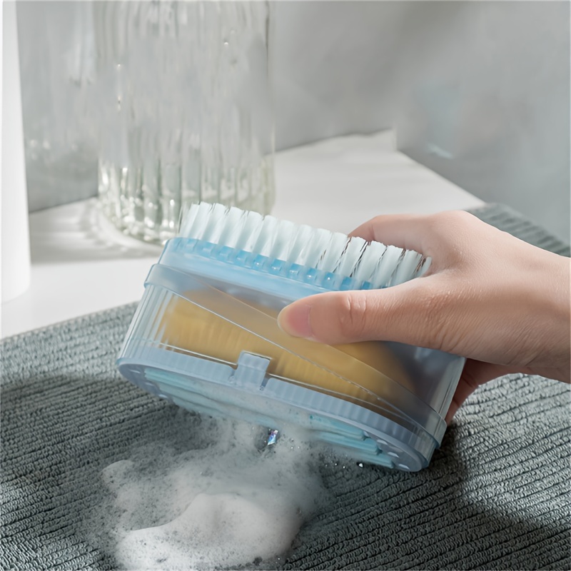 

Boîte à de en plastique multifonctionnel brosse de lessive intégrée et rouleau, distributeur de rectangulaire nettoyage de chaussures -libres et stockage