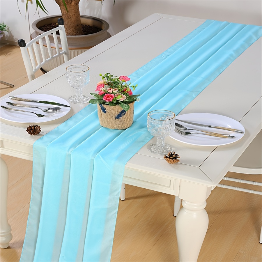 1 Pieza Mantel Banquete Mesa Larga Organza Mantel Tul - Temu