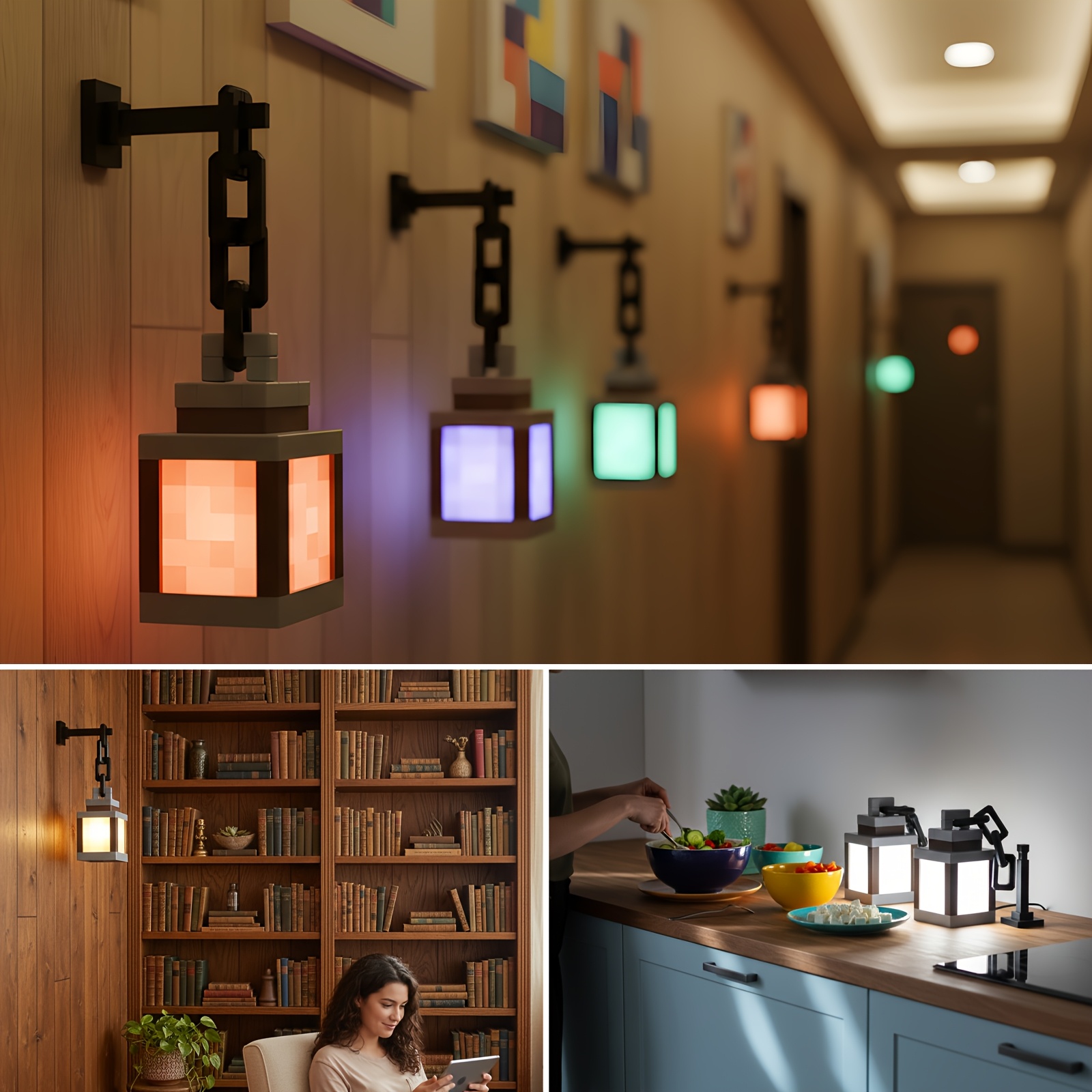 Smart Pixel Lamp with 16 Colors and Remote Control