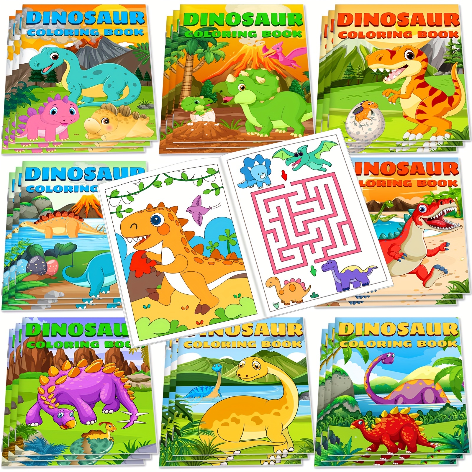 

24 Pieces Dinosaur Mini Coloring Books, Party Drawing Activity Book Bulk Small Coloring Book For Birthday Gift, Classroom Supplies