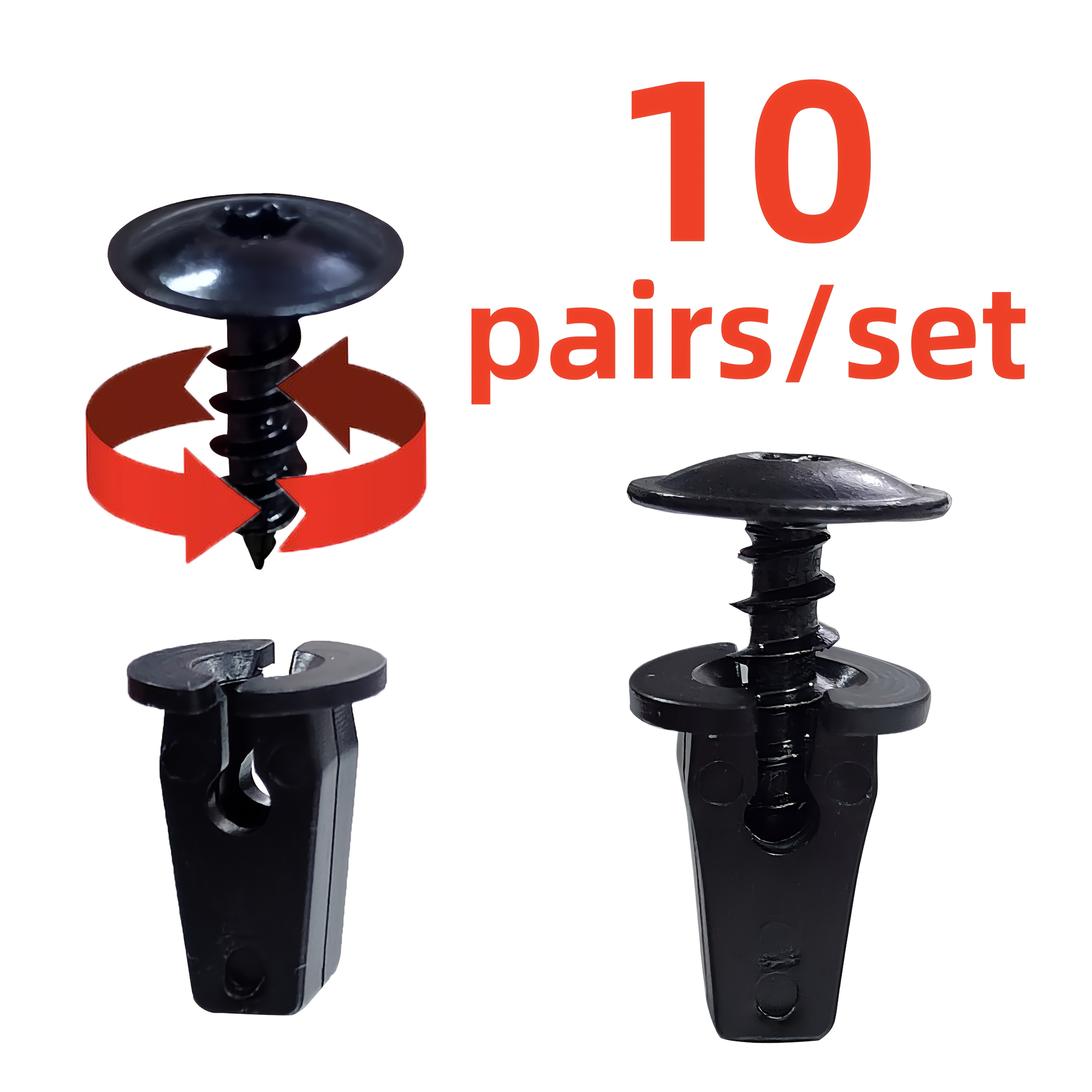 Image of Car Mudguard Fixing //50pairs/set Wheel Arch Protection Panel Screws With Splash Shield Retainer Nails, For Vw Golf For Seat, Front/rear Inner Mounting Base Durable Undertray Fastener Set