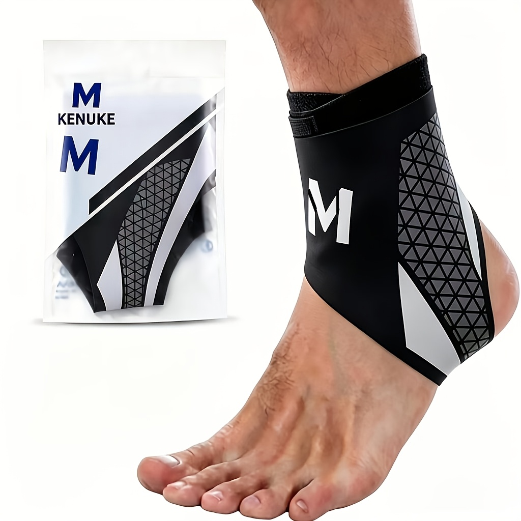 TEMU 1 High-quality Adjustable Compression Ankle Support. Breathable And Sweat-absorbing Ankle Support Sock, Professional Lightweight Ankle Brace,
