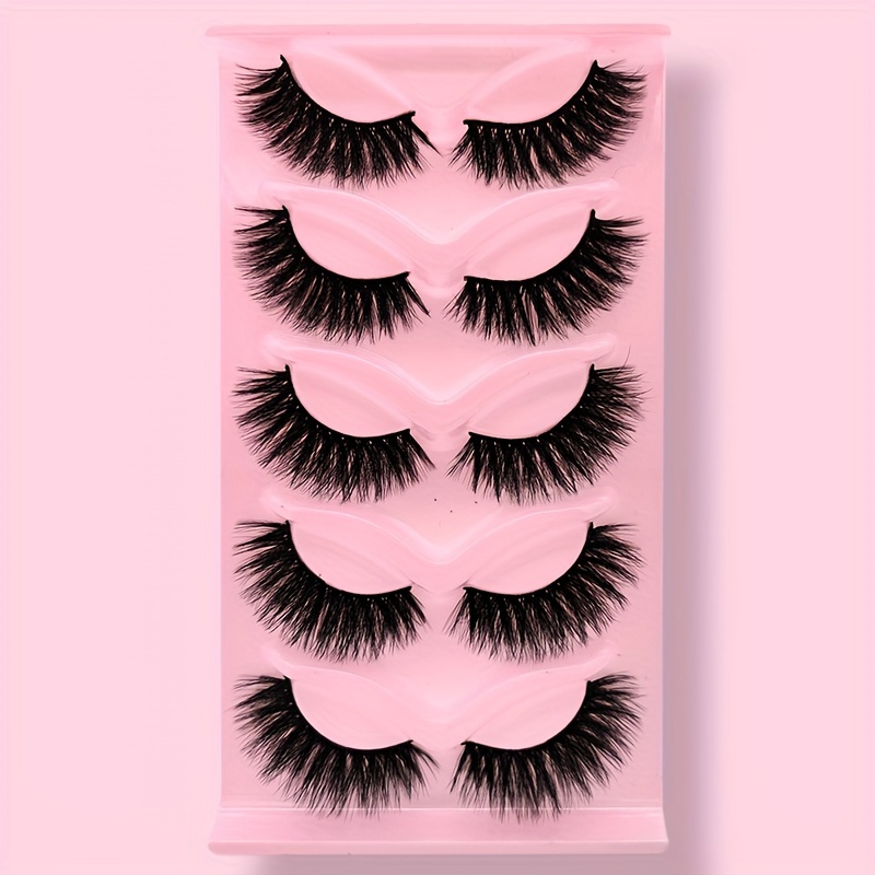 

5 Fluffy False Eyelashes, C , 13-15mm Long 3d For Volume, To , , For &