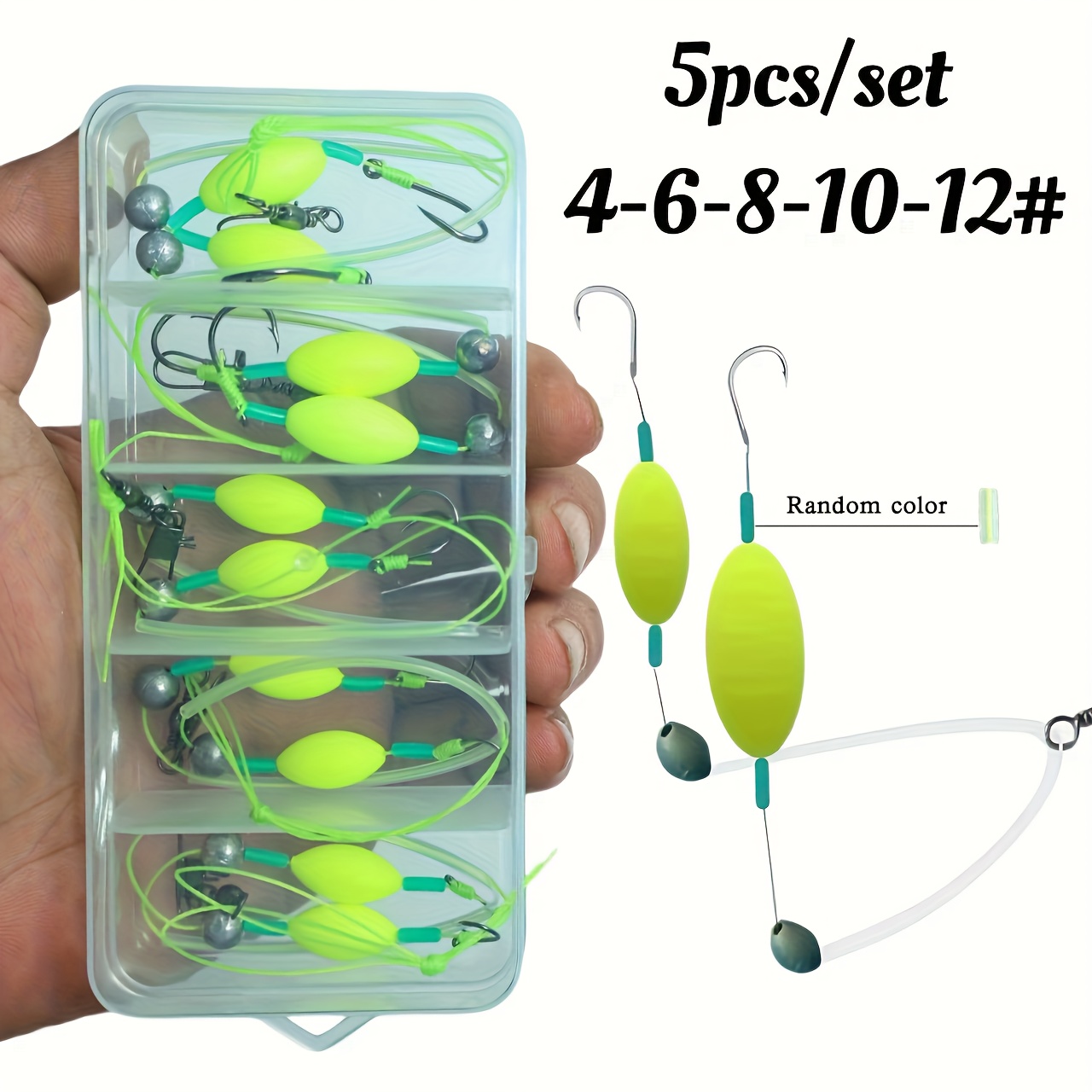 E-shop 5er-Set Salmon Fliegenfischwerkzeug in den Größen 4, 6, 8, 10 und 12. Neueste, verbesserte Version mit -Schnur und Doppelhaken mit Ise Ni-Haken,