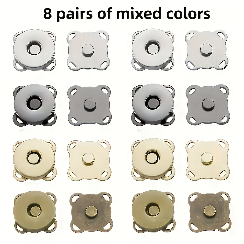 TEMU 8pcs Bouton Fleur de Prunier Bouton Couturé à Sac Bouton de Vêtement Bouton Invisible Mère Fer Bouton