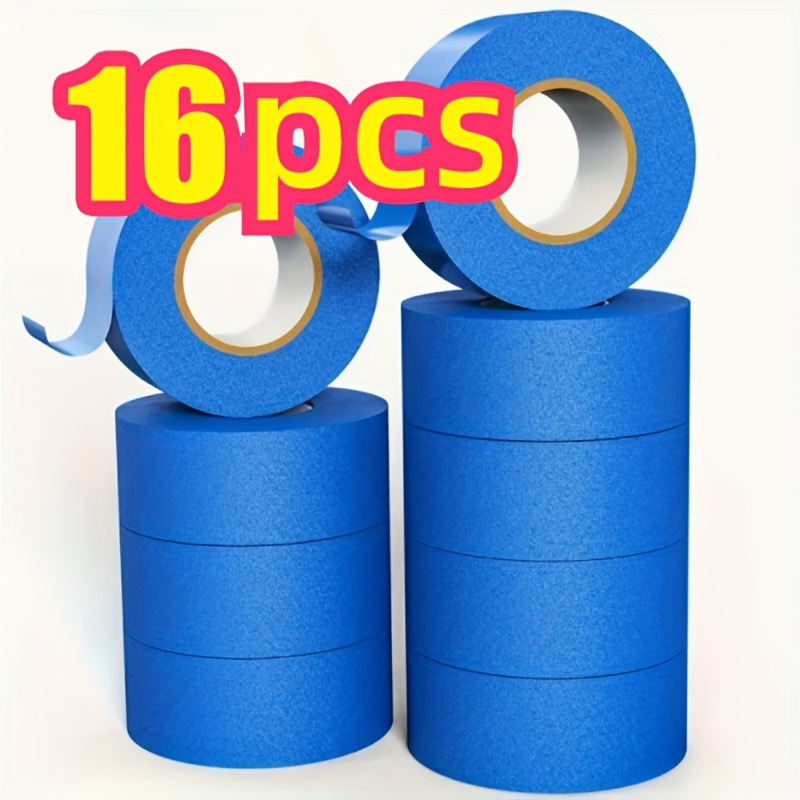 

16pcs Blue Painter's Tape, " X 65.6ft - Waterproof, , Easy-tear Adhesive For Home, Office, School, Diy Projects & Labeling, Diy | Adhesive|noresidue Adhesive