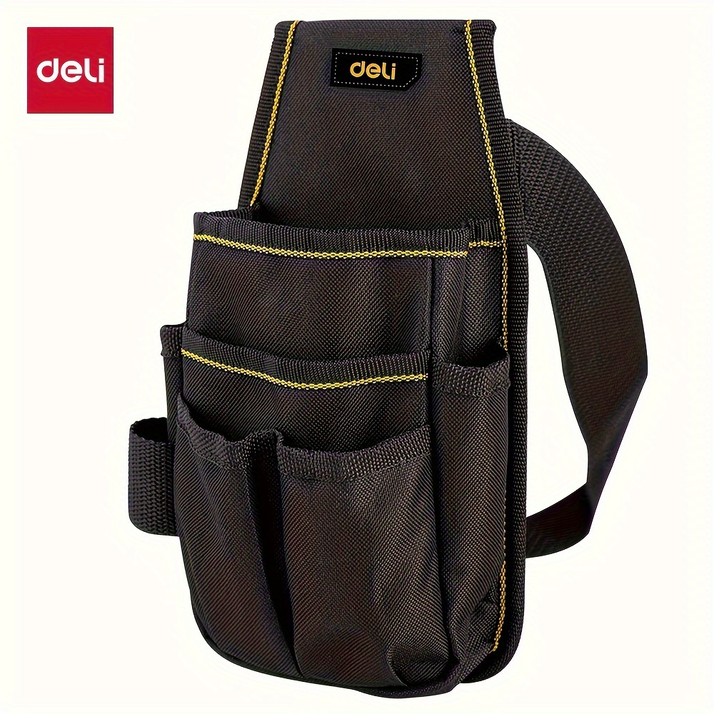 

Deli Tool Belt Pouch, Compact, Multifunction, Waterproof, Resistance, Multi-, High Density Oxford Fabric, With Belt & Tool Harness