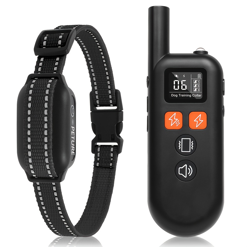 dog shock collar with remote control electric shock collar 3300ft range dog training collar ip7 3 humane     vibration shock rechargeable electric shock collar for large medium small dogs