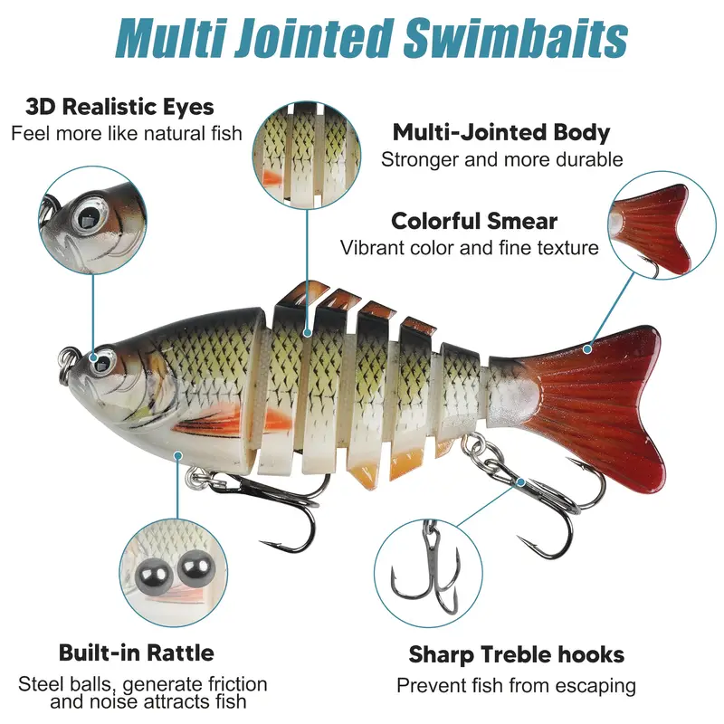 set 5pcs animated sea fishing lures featuring a multi - Temu set 5pcs animated sea fishing lures featuring a multi - Temu