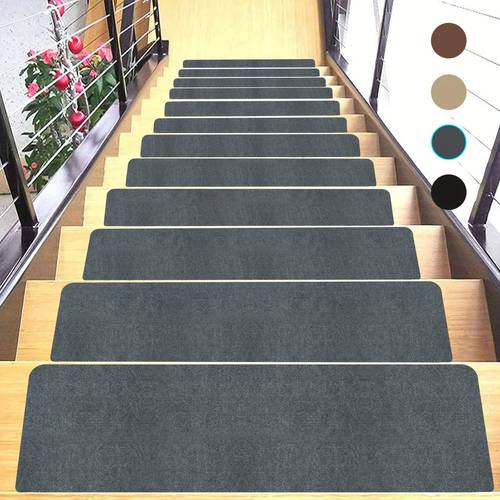 15pcs non slip stair carpet indoor non slip stair carpet non pet friendly floor mats bottom tpr self stair mats stair treads carpet non slip decorative stair mats