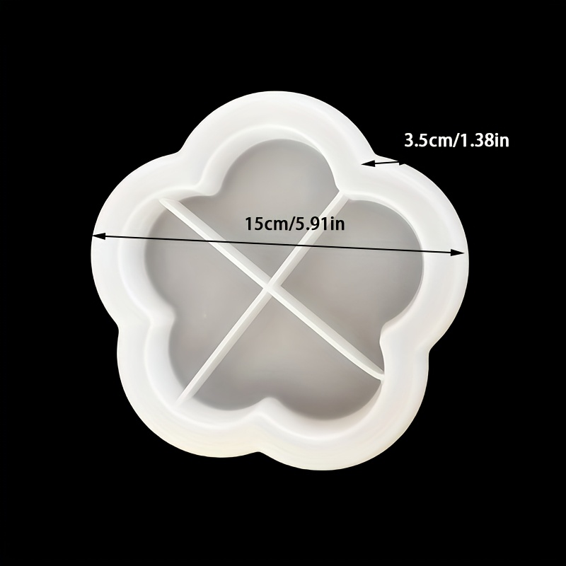 Image of Concrete Storage Tray Silicone Mould Flower Shape Storage Bowl Mould Concrete Cement Plaster Mould Epoxy Resin Handicrafts Home Decorations Homemade Resin Silicone Moulds Making Jewellery