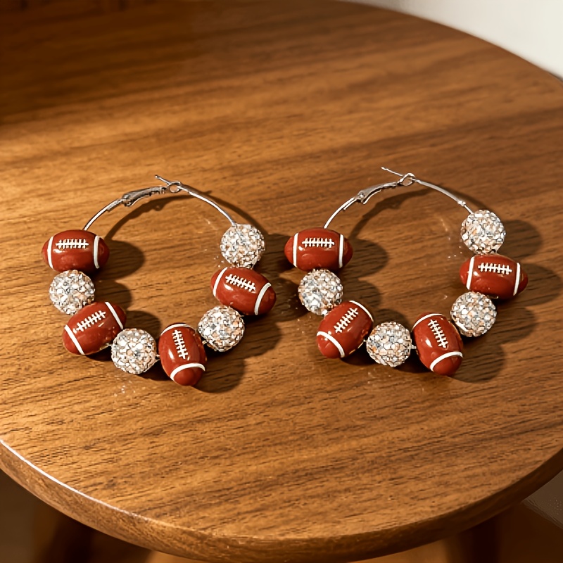 TEMU Sporty And Hoop Earrings For Women, Fashion Fall Winter Additions, Perfect Daily And Party Gift