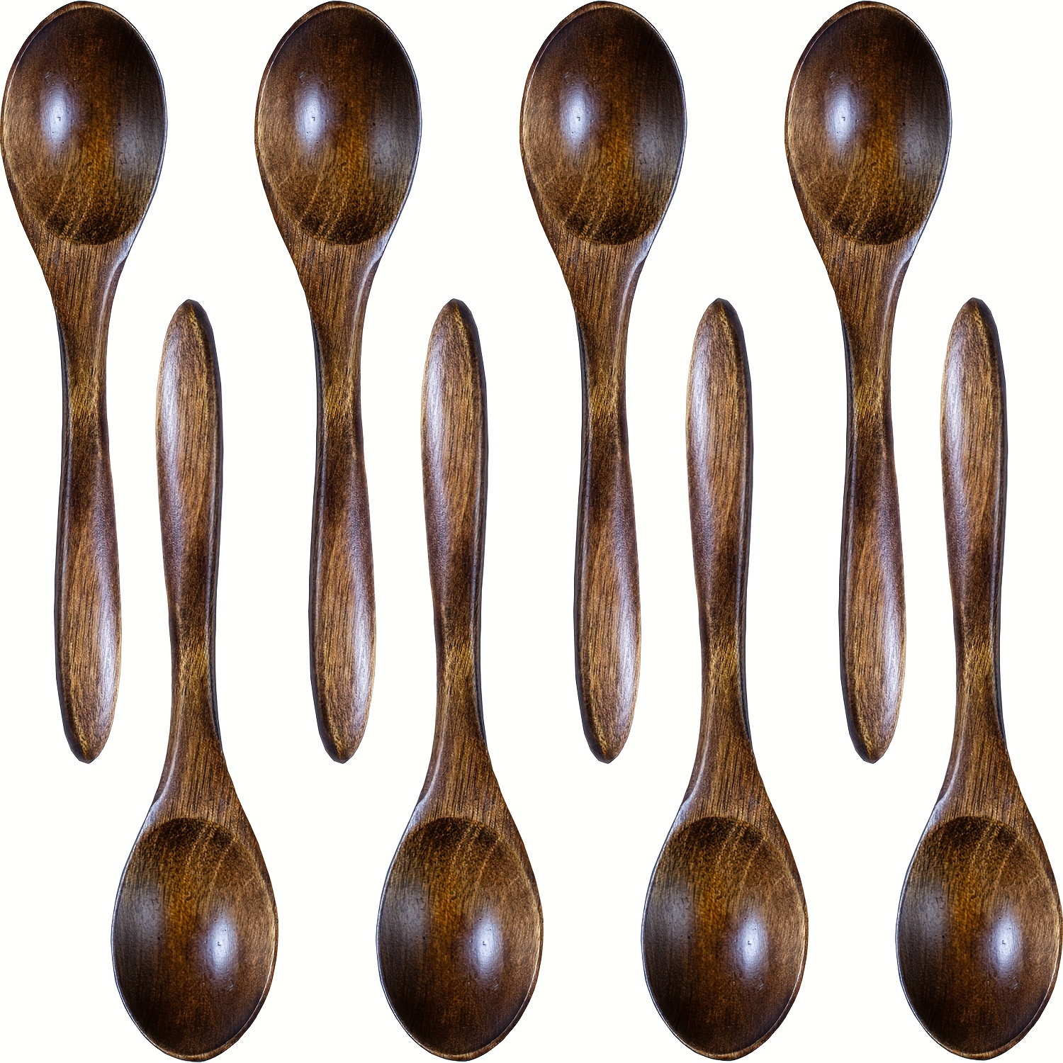 

8pcs Small Wooden , 5.5- Tea , Hardwood Teaspoons For , Small Wooden , Table For Stirring, Wooden For Utensils