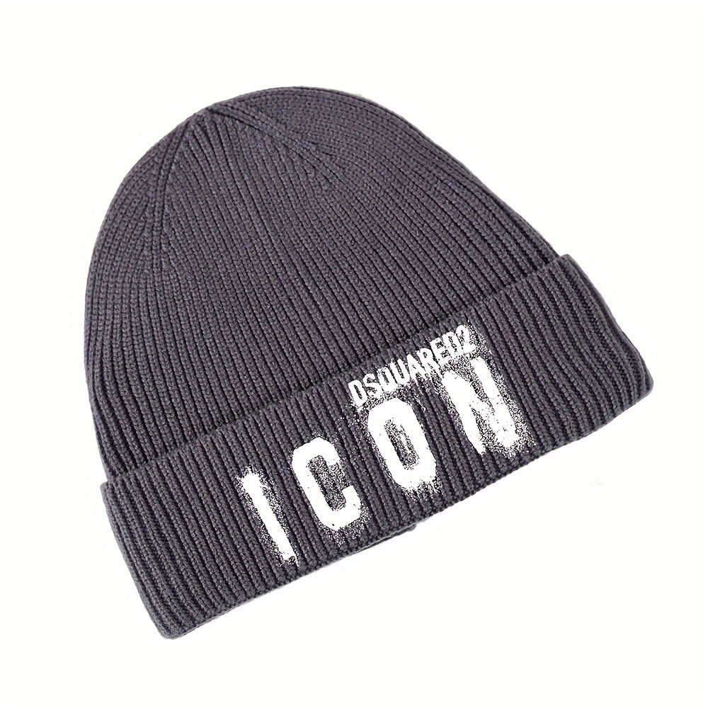 

Dsquared2 Icon Knitted Beanie Hat - Cotton 65% Cotton 35% Polyester - Sports Style - Hand Wash/ - Adult Unisex